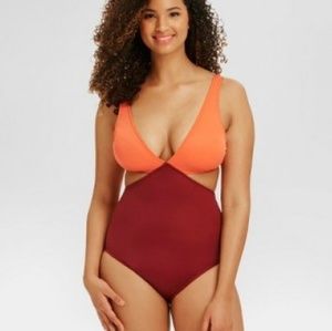 Beach Betty colorblock one piece